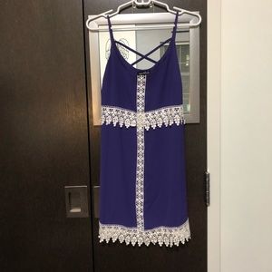 Purple shift dress